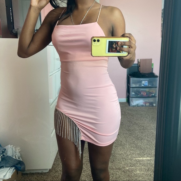 Pink Rhinestone Dress - Picture 2 of 4